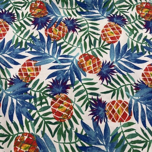 Tabitha Webb Dress Pineapple Print Sleeveless Palm Leaves Tropical Zip Size 4 - Picture 3 of 6